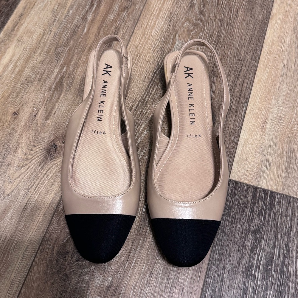Anne Klein iFlex AKCHAYA Cap Toe Slingback Flats